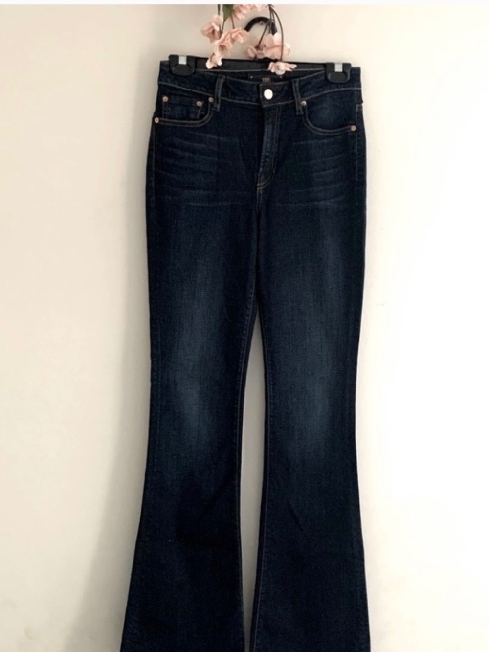 The Castings high rise flare in Crown wash, size 27